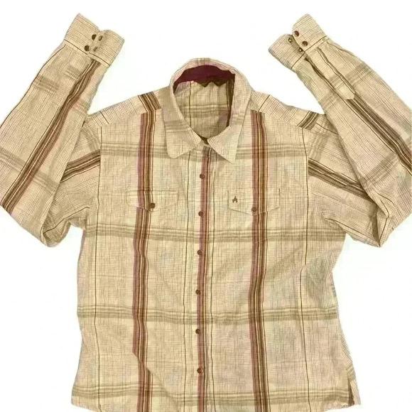 Aura Women's Wrangler Pearl Snap Western Rodeo Shirt Size Medium Rodeo - Picture 13 of 13